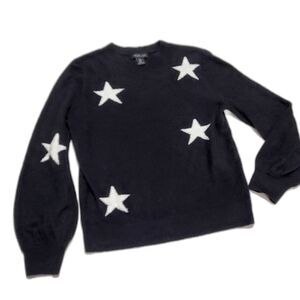 Rachel Zoe stars sweater black and white M medium